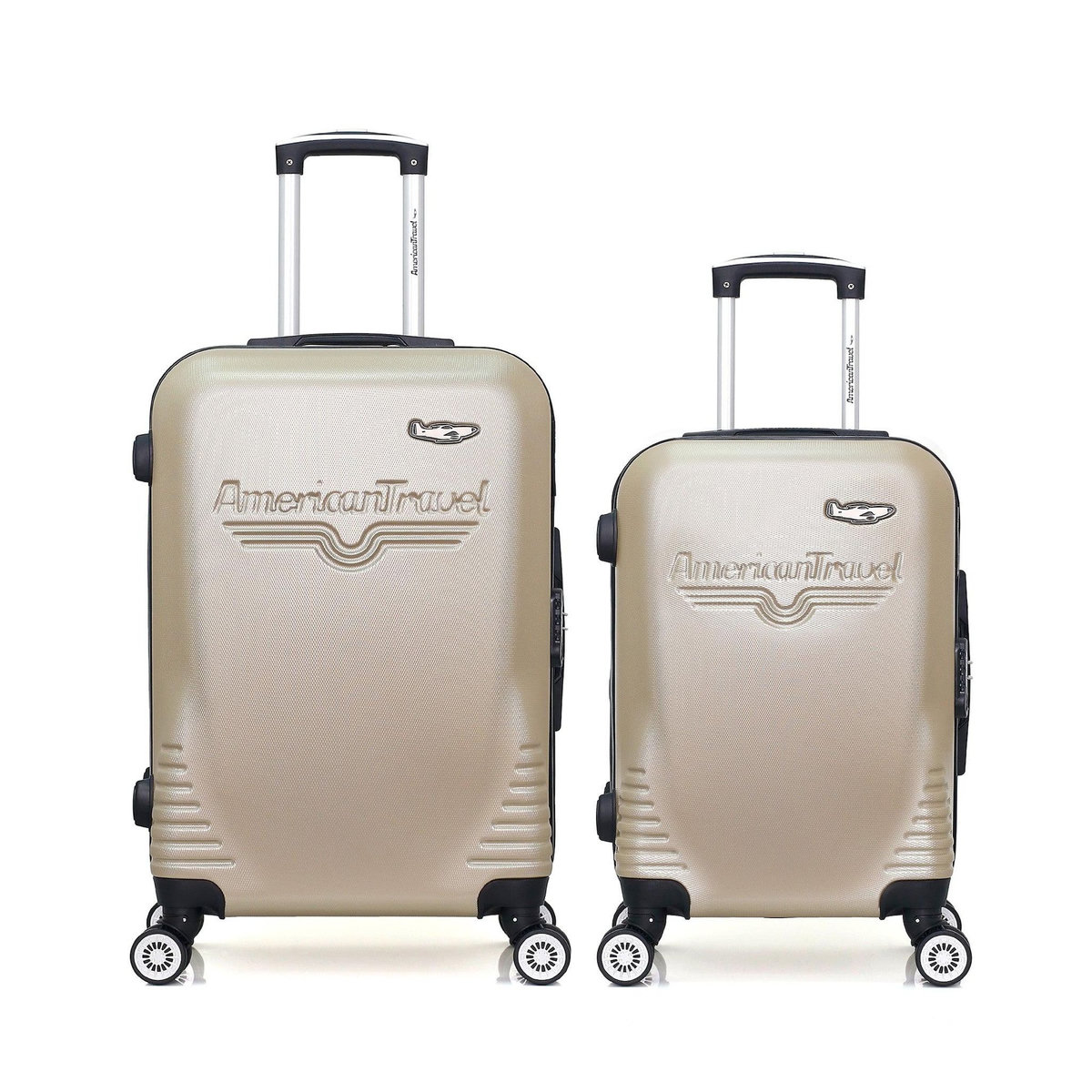 AMERICAN TRAVEL AMERICAN TRAVEL - Lot de 2 - Valise weekend et valise cabine DC