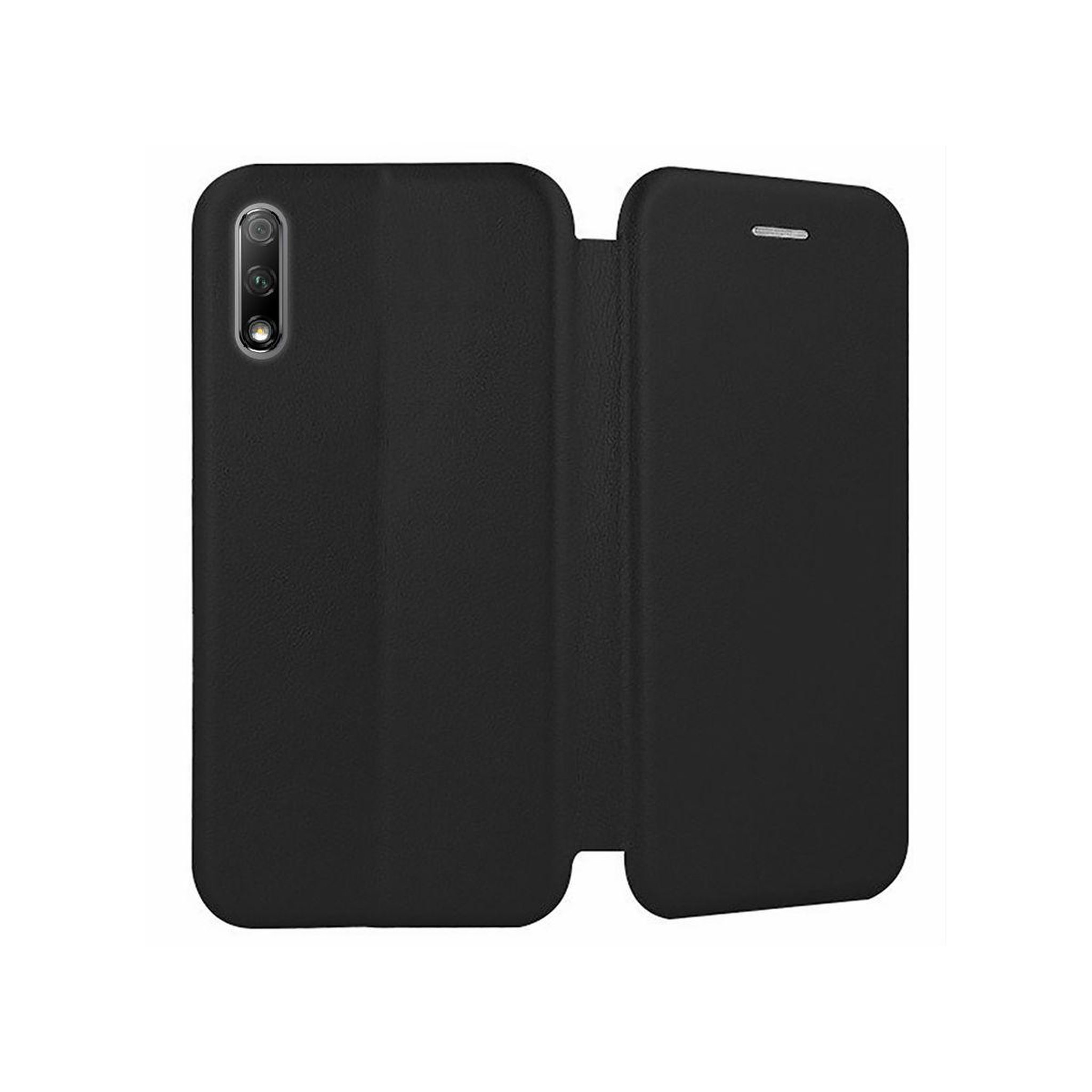 Voir la diapositive 2 : IBROZ Pack honor 9x etui cuir noir + verre trempé