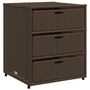 Voir la diapositive 2 : VIDAXL Armoire de rangement de jardin marron 55x59x69cm resine tressee