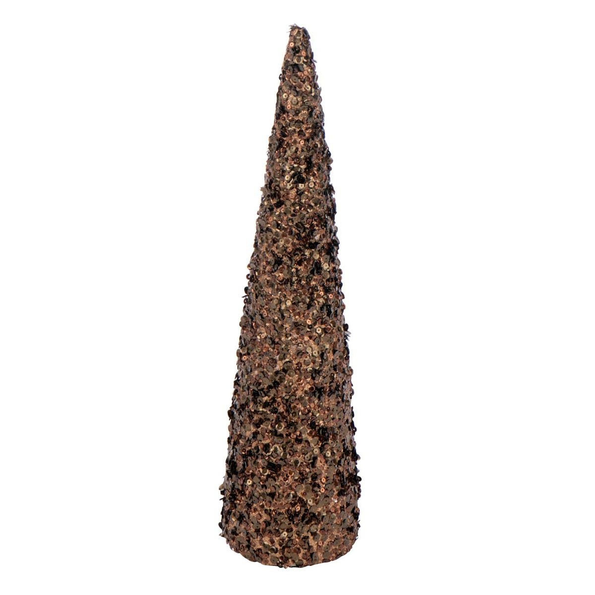 Paris Prix Déco Cône de Noël  Sequins  56cm Marron