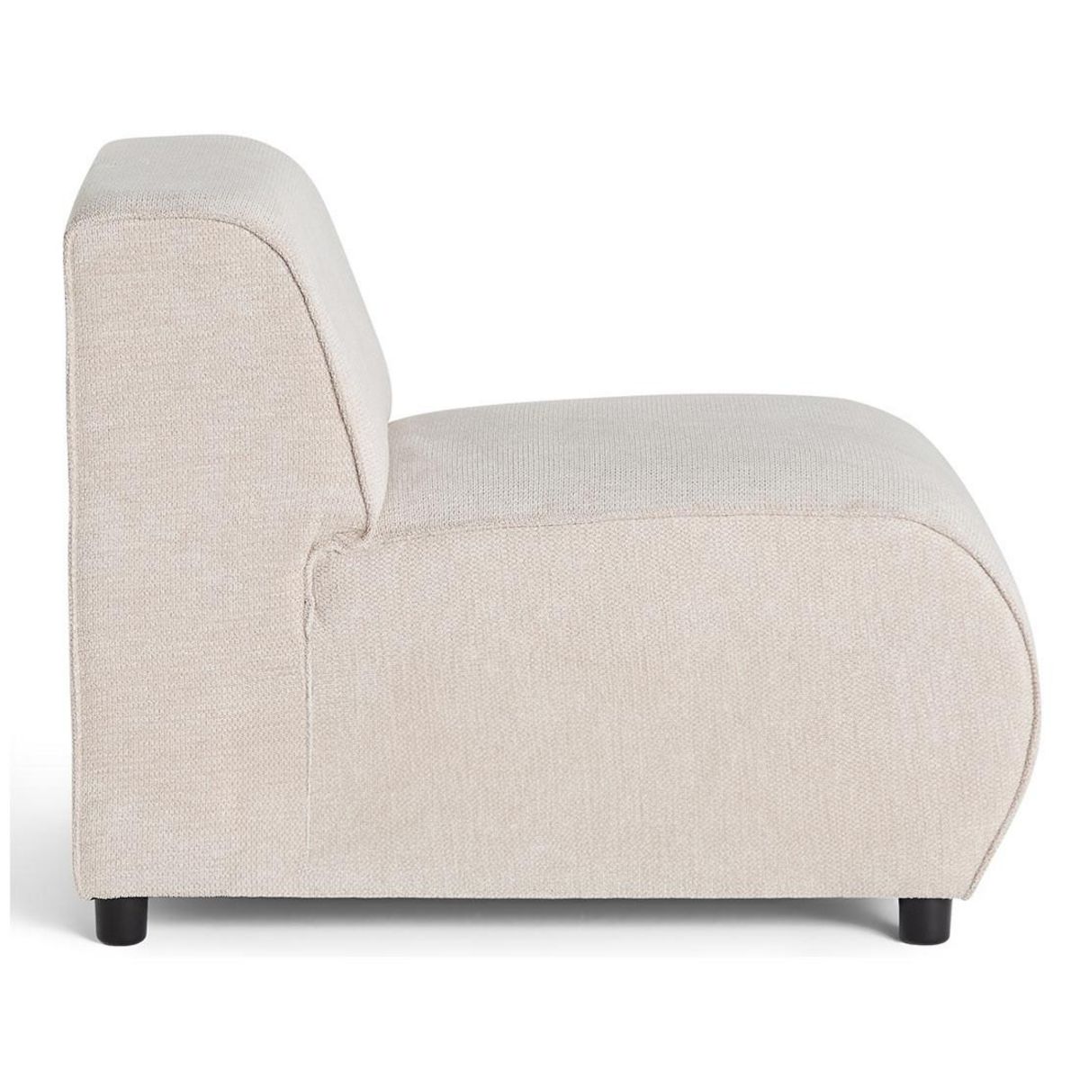 LISA DESIGN Suaro - module d'assise sans accoudoirs en tissu texturé