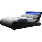 Habitat et Jardin Lit LED  Natacha  - 140 x 190 cm - Noir