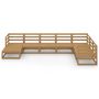 Voir la diapositive 3 : VIDAXL Salon de jardin 8 pcs marron miel bois de pin massif