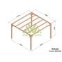 Voir la diapositive 2 : JARDIDECO Pergola en bois lamellé-collé Toulon 400 x 400 cm - Maderland