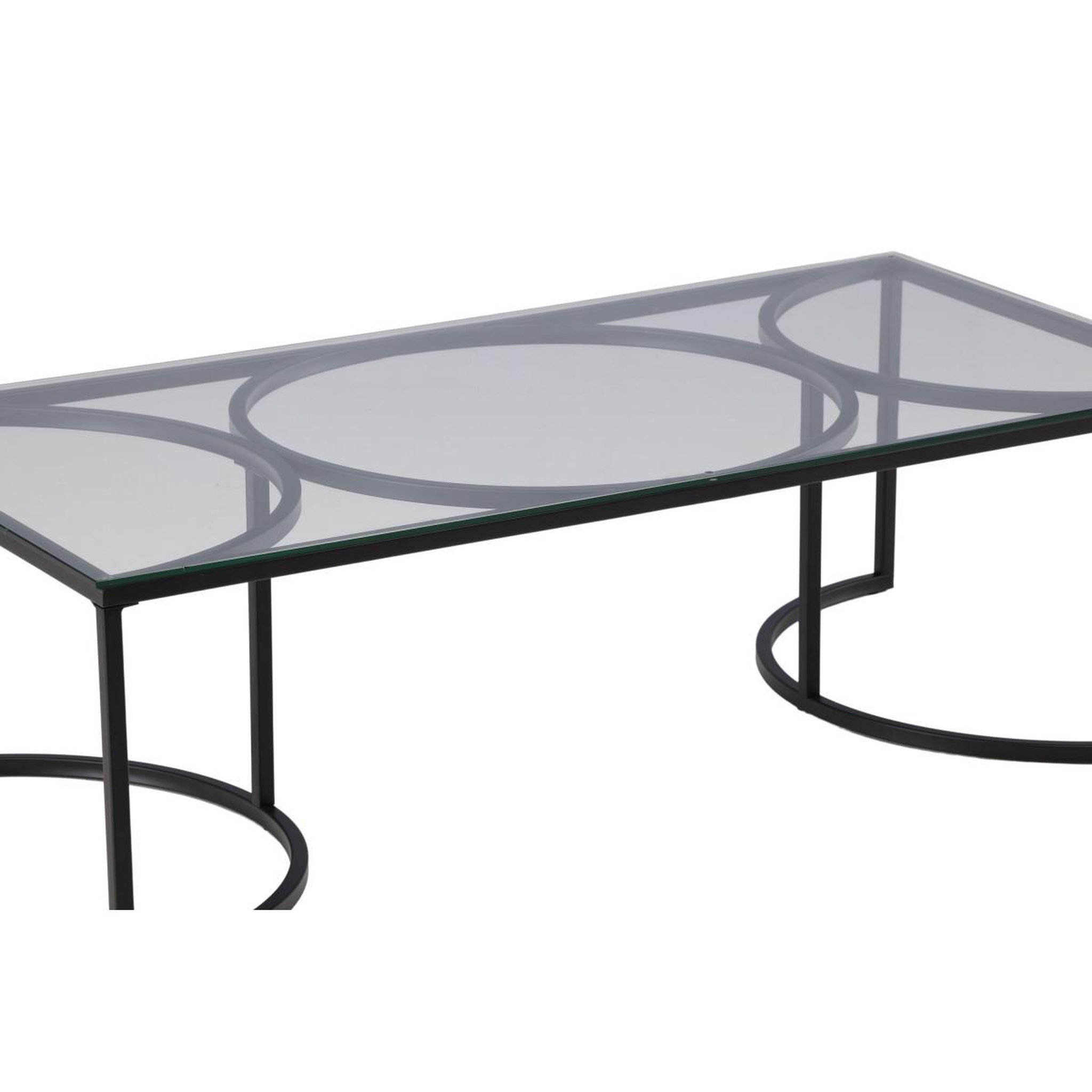 Voir la diapositive 4 : Paris Prix Table basse design en verre  skanor  140cm noir