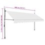 Voir la diapositive 6 : VIDAXL Auvent manuel retractable avec LED 400 cm Creme