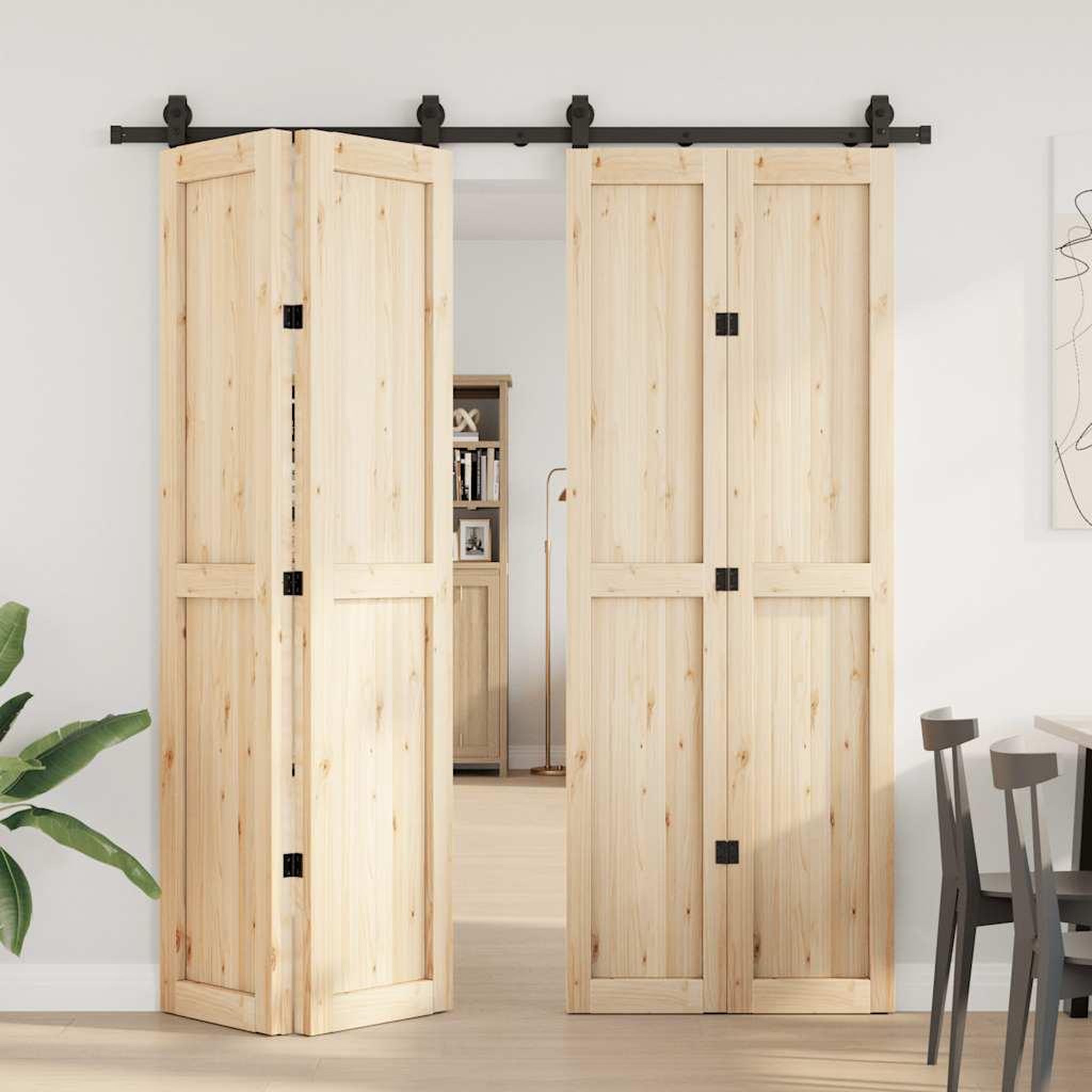 Voir la diapositive 3 : VIDAXL Kit de quincaillerie de porte coulissante 200 cm Acier Noir