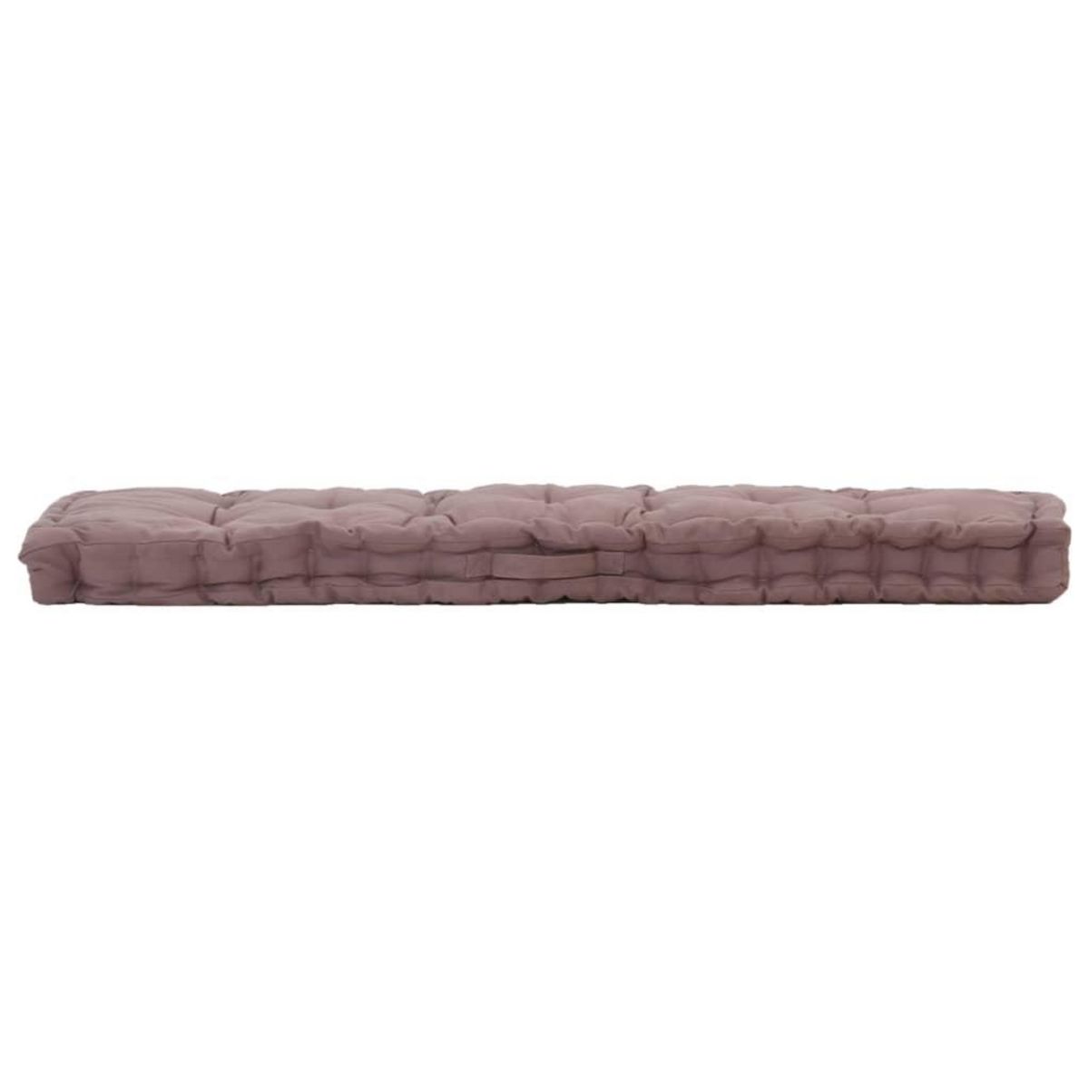 VIDAXL Coussin de plancher de palette Coton 120x40x7 cm Taupe