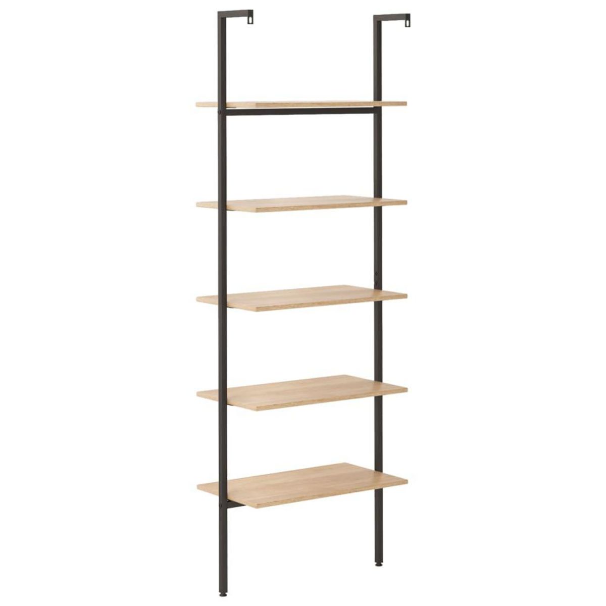 VIDAXL Etagere inclinee a 5 niveaux Marron clair et noir 64x35x185cm