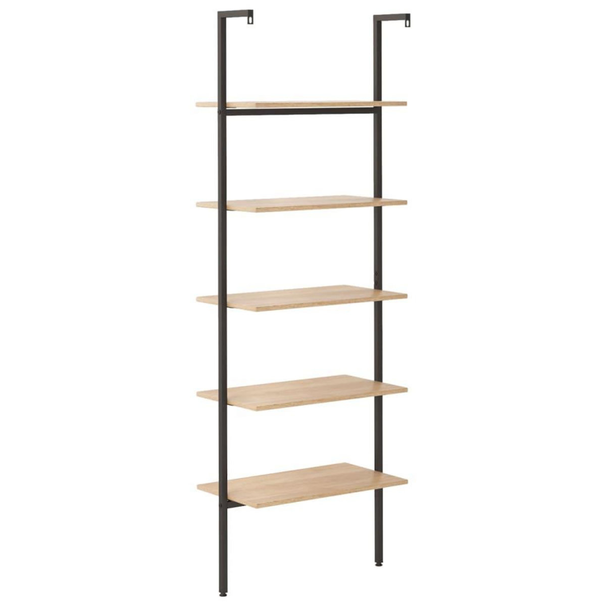 VIDAXL Etagere inclinee a 5 niveaux Marron clair et noir 64x35x185cm