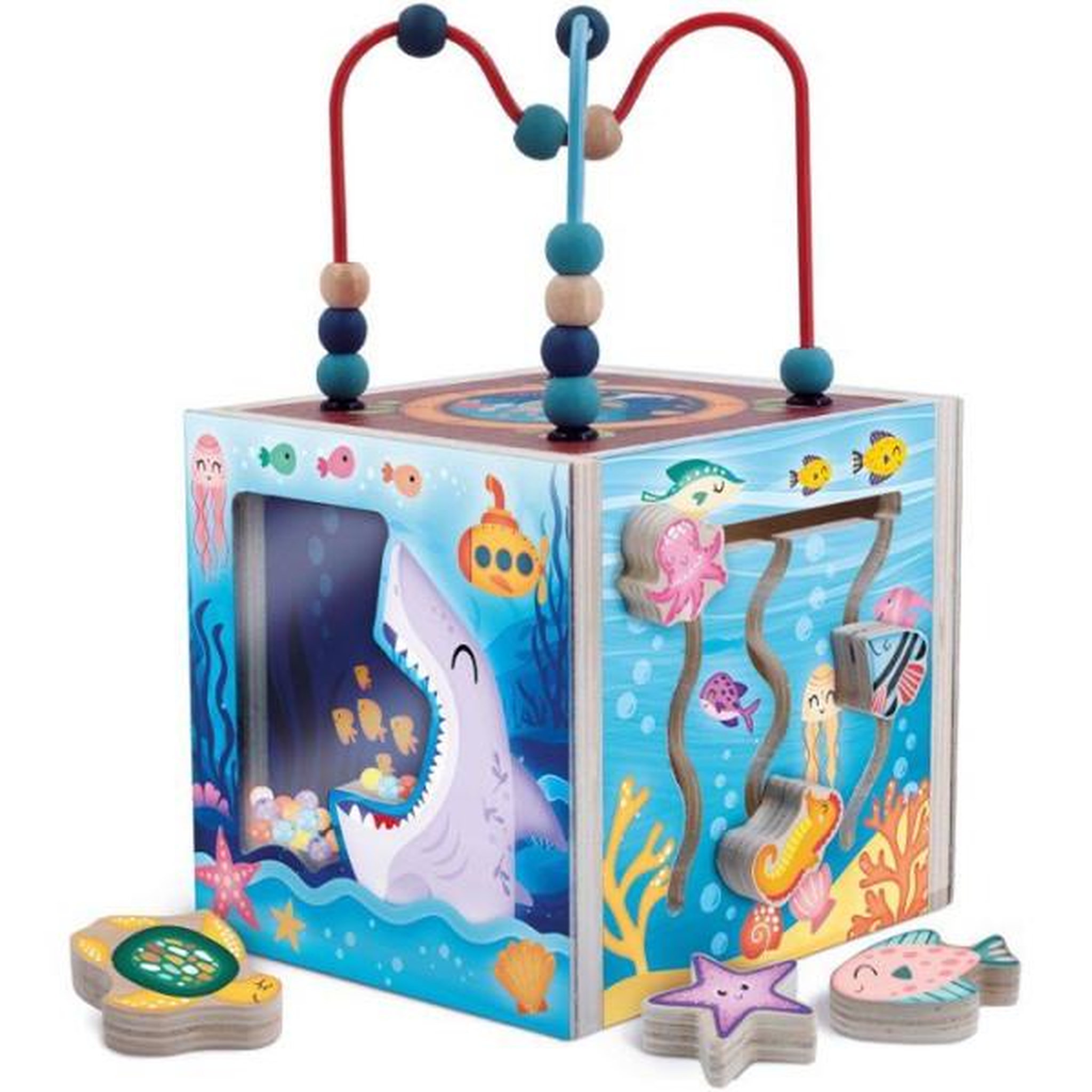 Voir la diapositive 4 : LISCIANI GIOCHI Jouer et Apprendre Cube Sensoriel - Cube multi-activités - LISCIANI - Univers marin