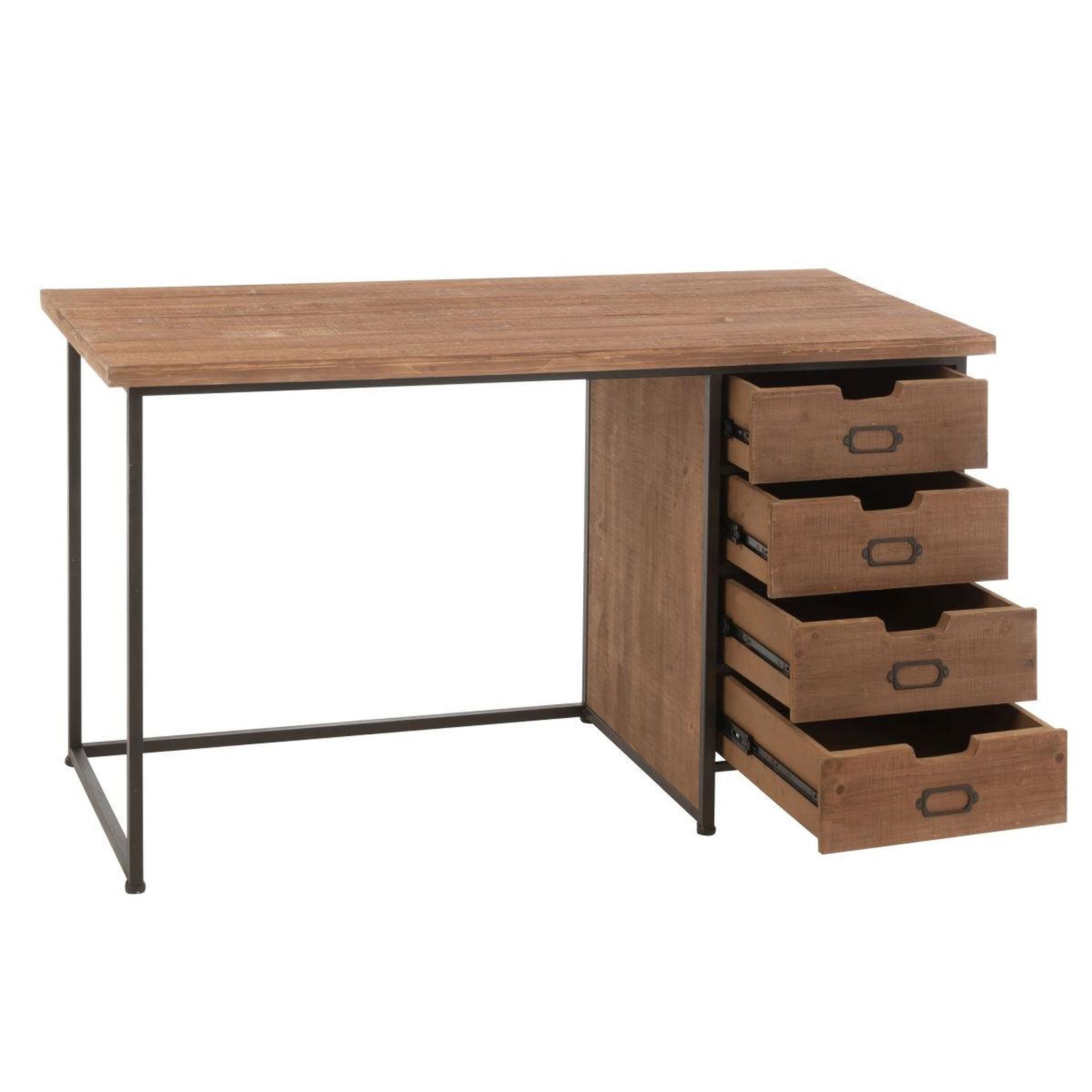 Voir la diapositive 6 : J-LINE Bureau en bois  sia  140cm naturel