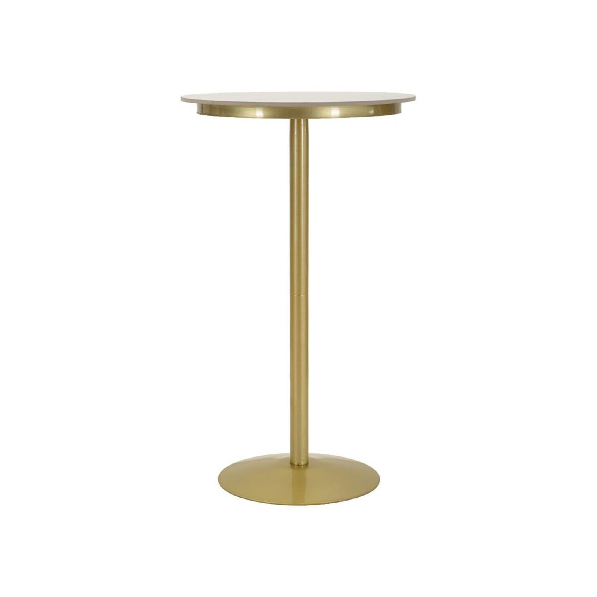 Voir la diapositive 2 : Paris Prix Table de bar effet marbre  simply  103cm or & blanc