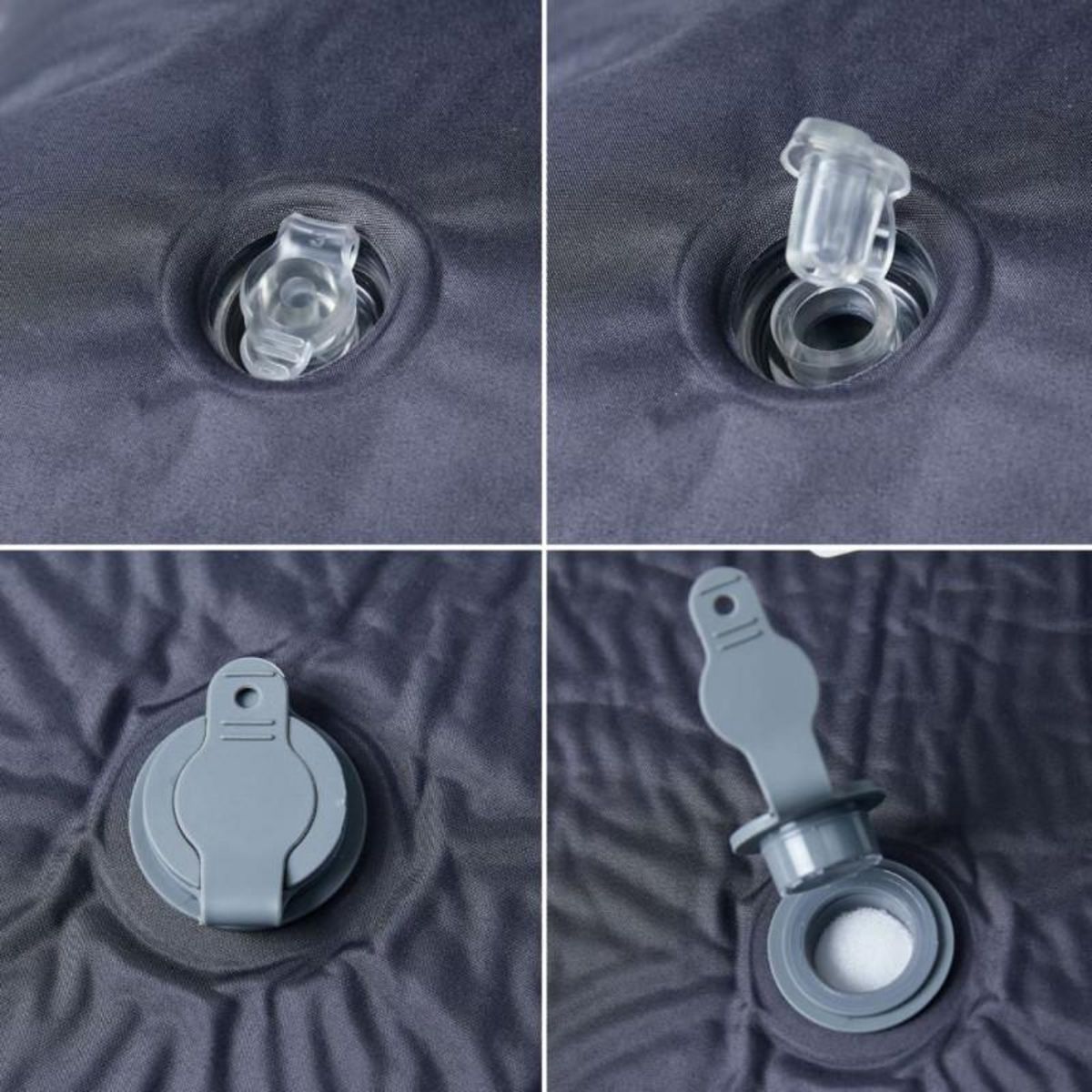 VIDAXL Matelas de camping autogonflant avec oreiller 1 personne gris