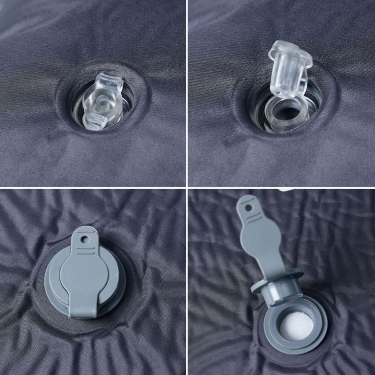 VIDAXL Matelas de camping autogonflant avec oreiller 1 personne gris