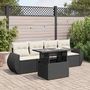 Voir la diapositive 1 : VIDAXL Salon de jardin 5 pcs avec coussins noir resine tressee