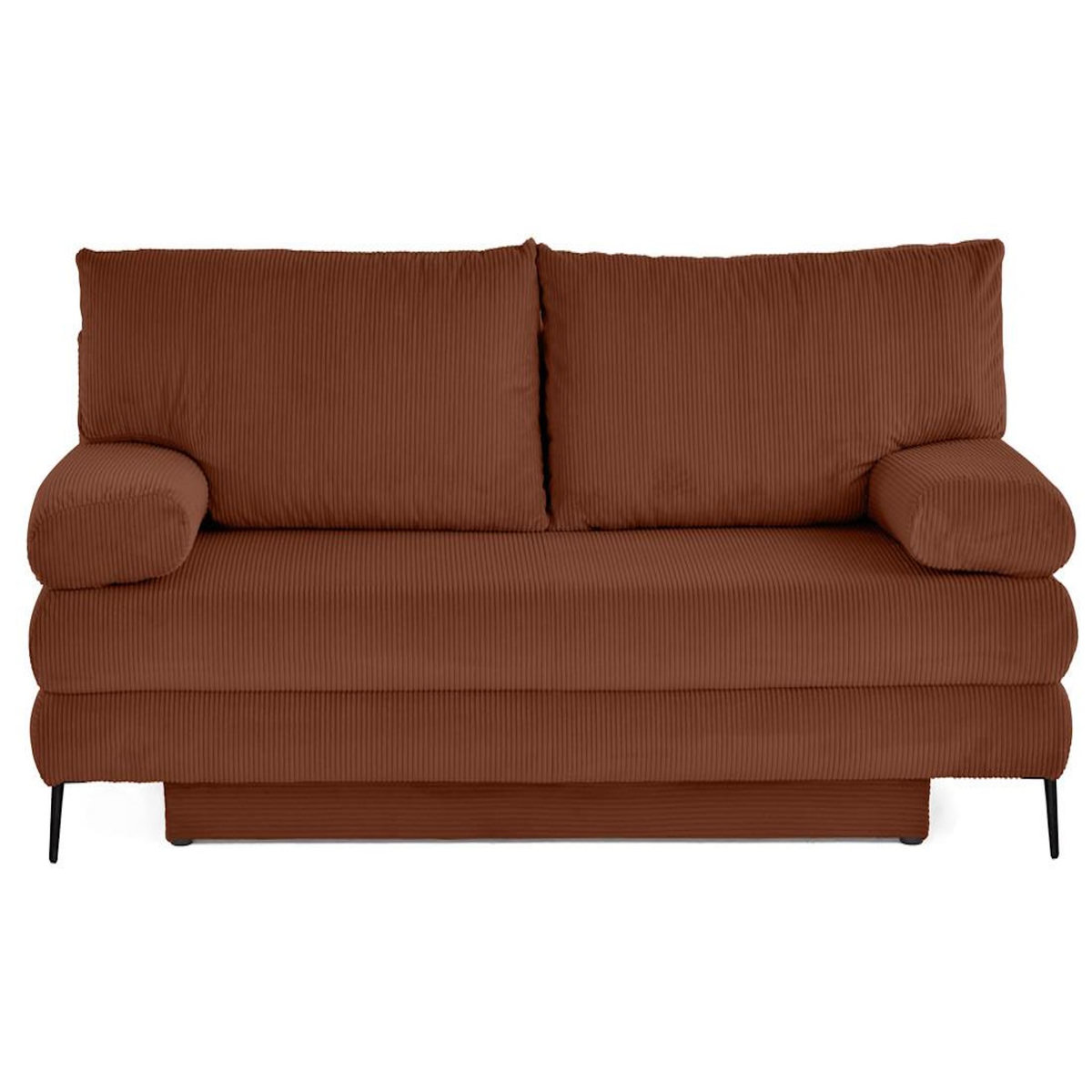 BEST MOBILIER Elton - canapé 3 places convertible avec coffre en velours côtelé