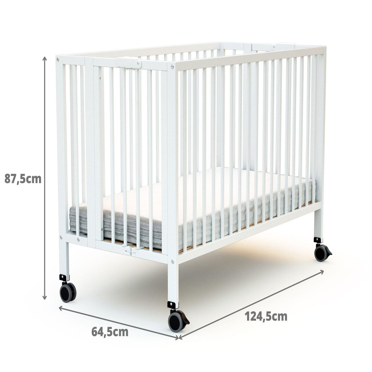 AT4 Lit bébé pliant ESSENTIEL en bois