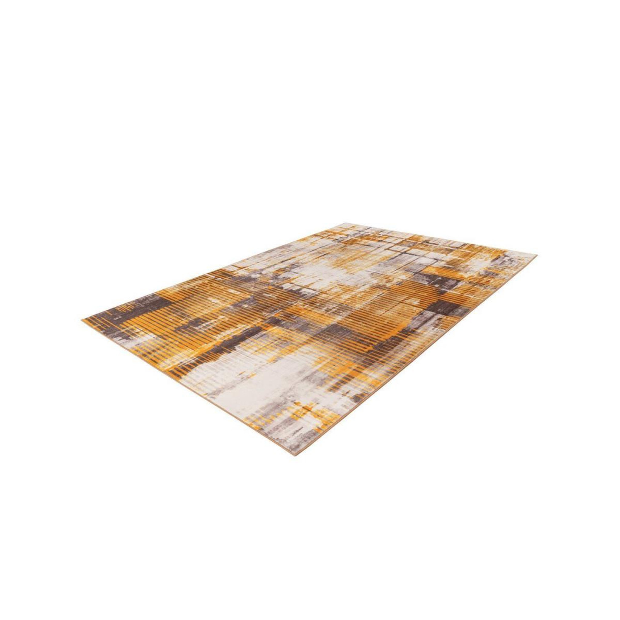 Voir la diapositive 2 : Paris Prix Tapis Tissé Doux à Poils Courts  Saphira  Jaune