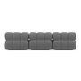 Voir la diapositive 6 : LISA DESIGN Ruby - canapé droit modulable 3 places en velours texturé