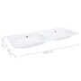 Voir la diapositive 6 : VIDAXL Lavabo double encastre 1205x460x145 mm SMC Blanc