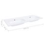 Voir la diapositive 6 : VIDAXL Lavabo double encastre 1205x460x145 mm SMC Blanc