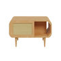 Voir la diapositive 1 : BEST MOBILIER Mathilde - table basse - effet bois et cannage - 1 niche - 100 cm
