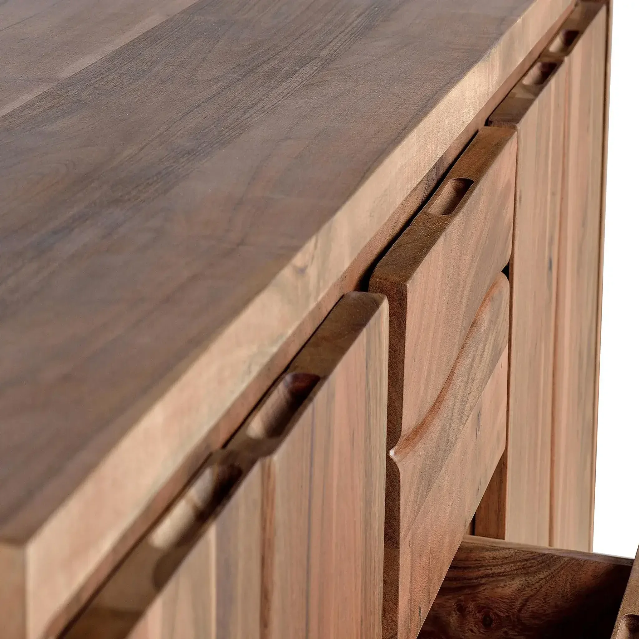 Voir la diapositive 3 : GINER Y COLOMER SL Buffet en bois d'acacia 172cm style rustique moderne