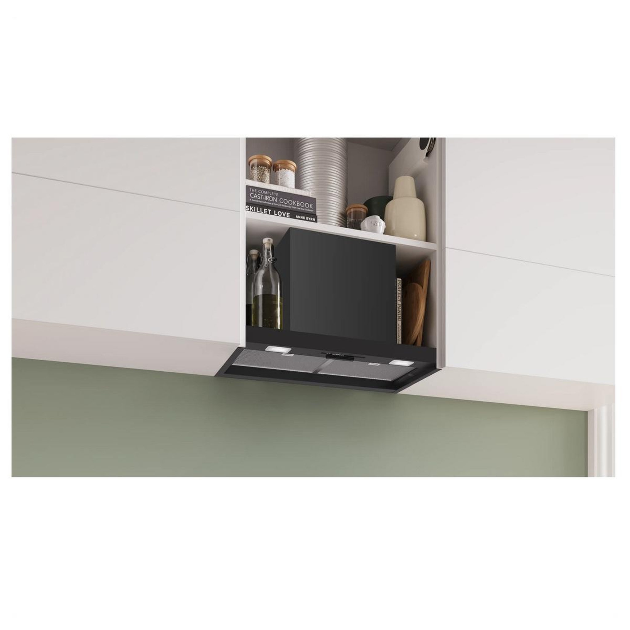 Voir la diapositive 6 : BOSCH Hotte design intégré 60cm 384 m3/h inox - DBB63BC60