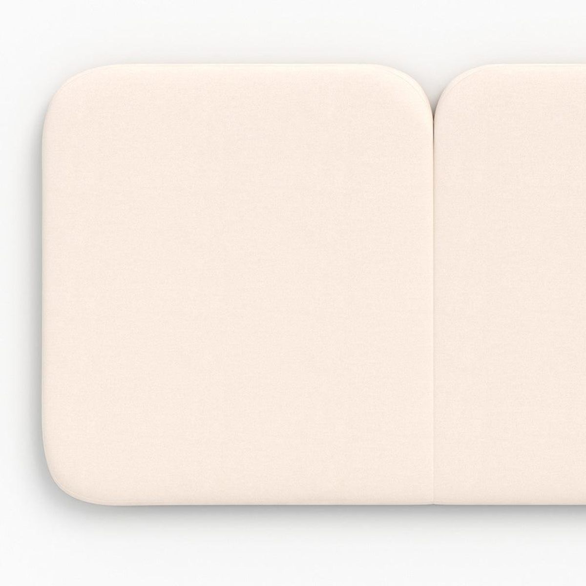 Rendez vous déco Tête de lit en tissu blanc 160 cm-Etna