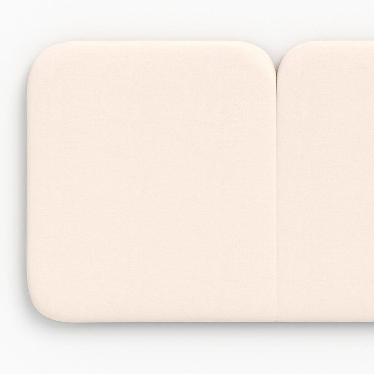 Rendez vous déco Tête de lit en tissu blanc 160 cm-Etna