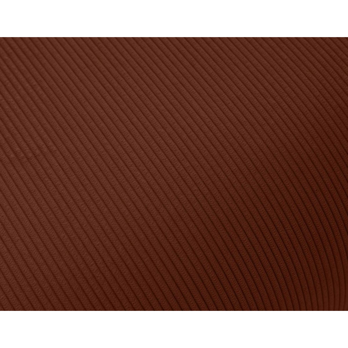 LISA DESIGN Albane - pouf en velours côtelé pieds bois foncé