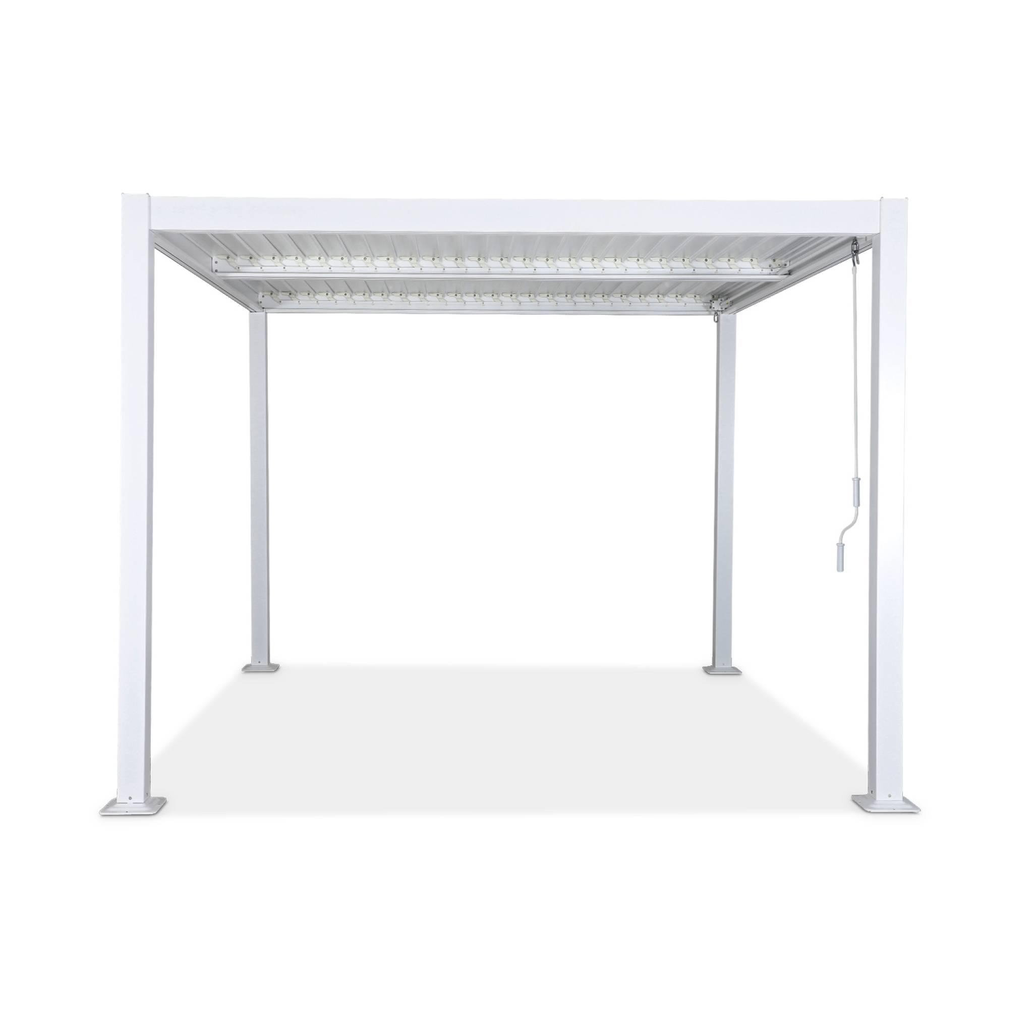 Voir la diapositive 3 : SWEEEK Pergola bioclimatique aluminium et acier lames orientables 3x3m Palace