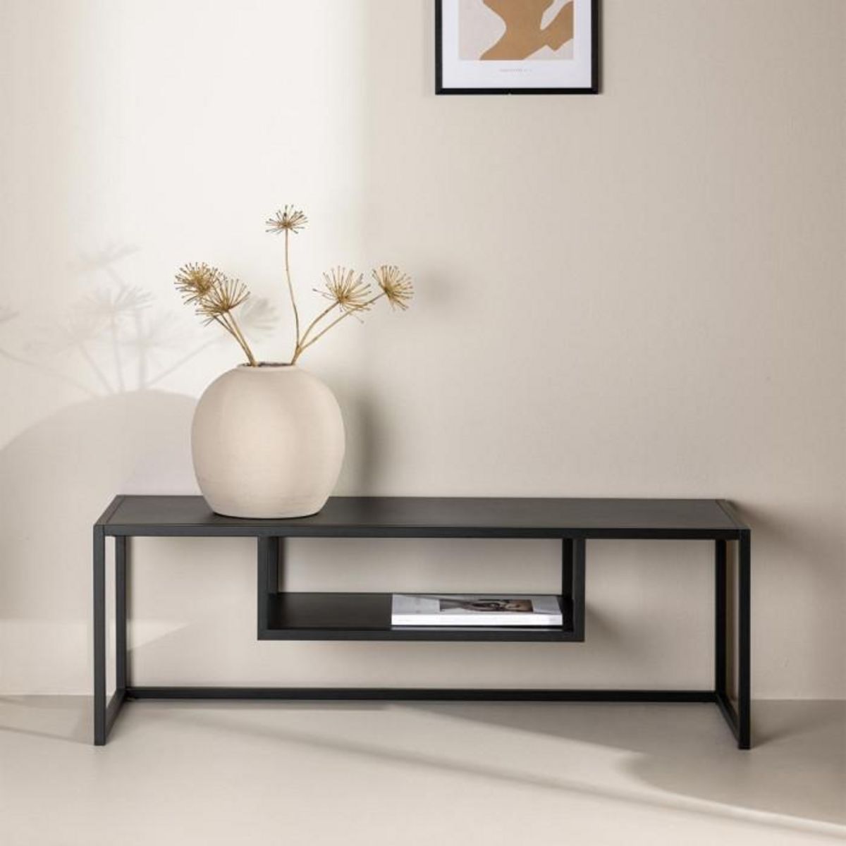 Paris Prix Meuble TV en Métal  Riverside  120cm Noir