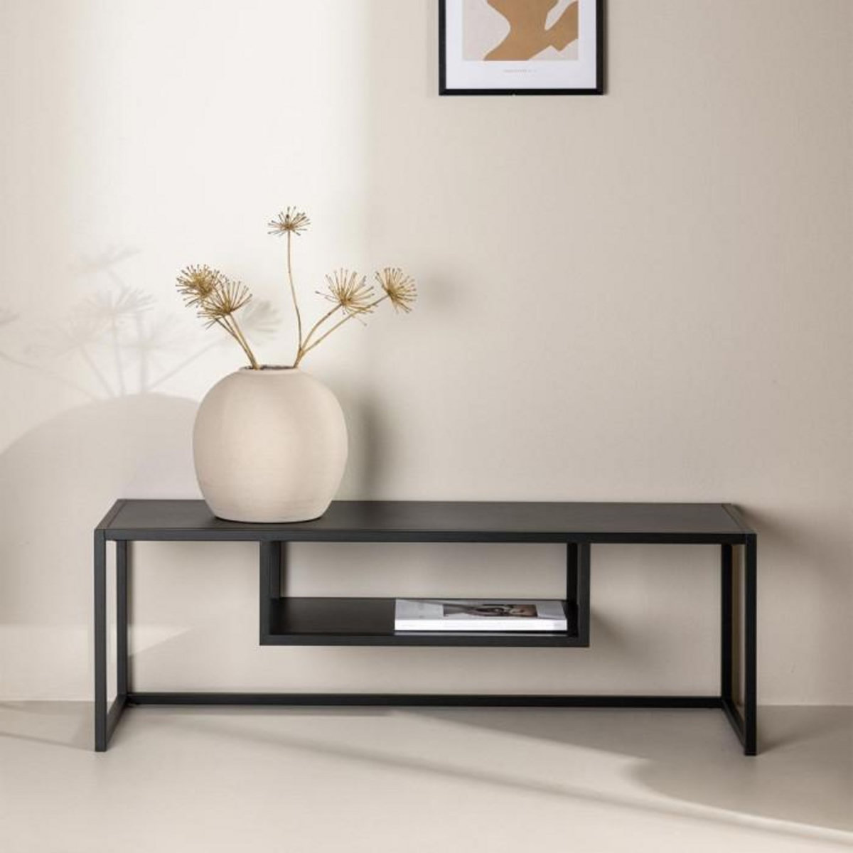 Paris Prix Meuble TV en Métal  Riverside  120cm Noir