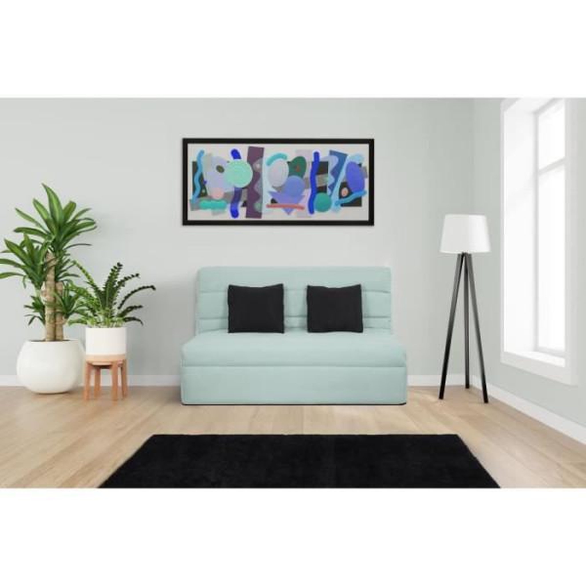Voir la diapositive 2 : DUNLOPILLO DUNLOPILLO Banquette BZ 2 places - Vert - ReVEUR