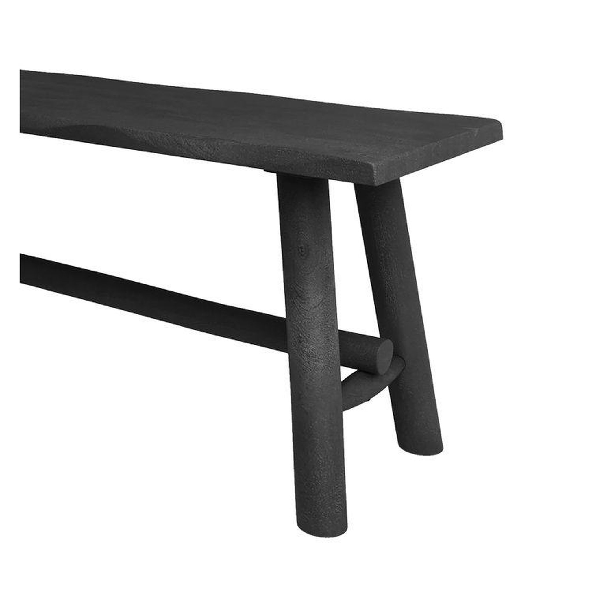 Voir la diapositive 6 : MAISON PAVANE Banc noir en bois de manguier 145 cm-toxis