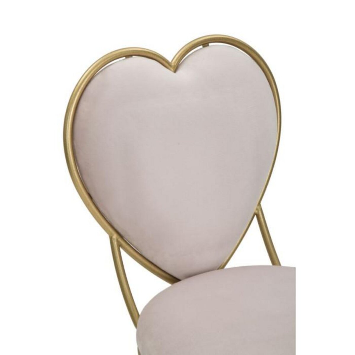 Paris Prix Chaise Design Coeur  Heart  80cm Rose & Or