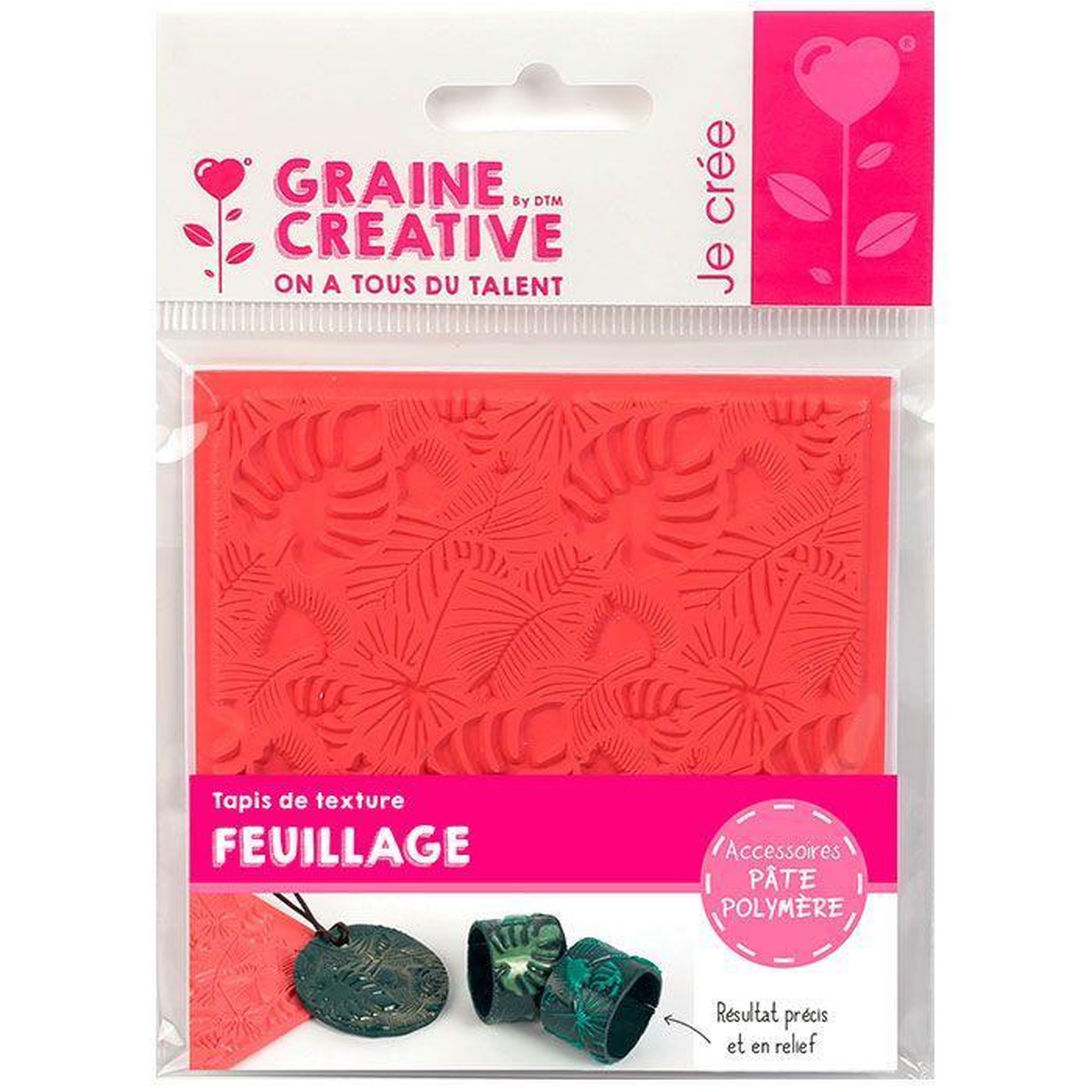 Graine créative Tapis de texture pour pâte polymère - feuillage
