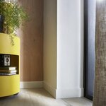 CENTRALE BRICO Plinthe médium (MDF) arrondie prépeint blanc, 14 x 80 mm, L.2.44 m