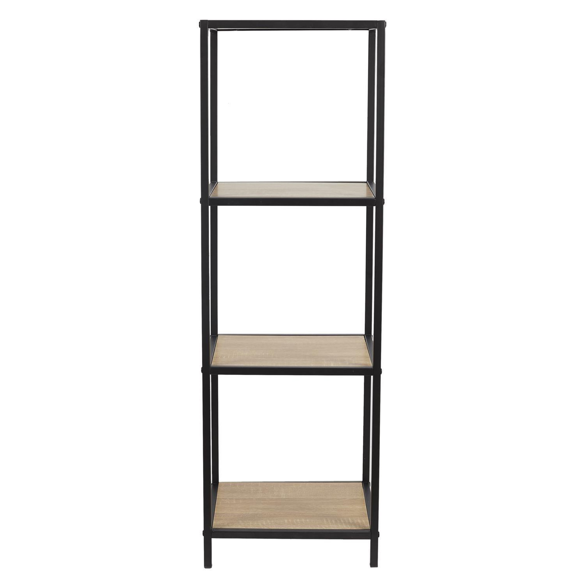 Voir la diapositive 4 : The Home Deco Factory Etagère 3 cases Kalo en bois et métal - Marron et noir