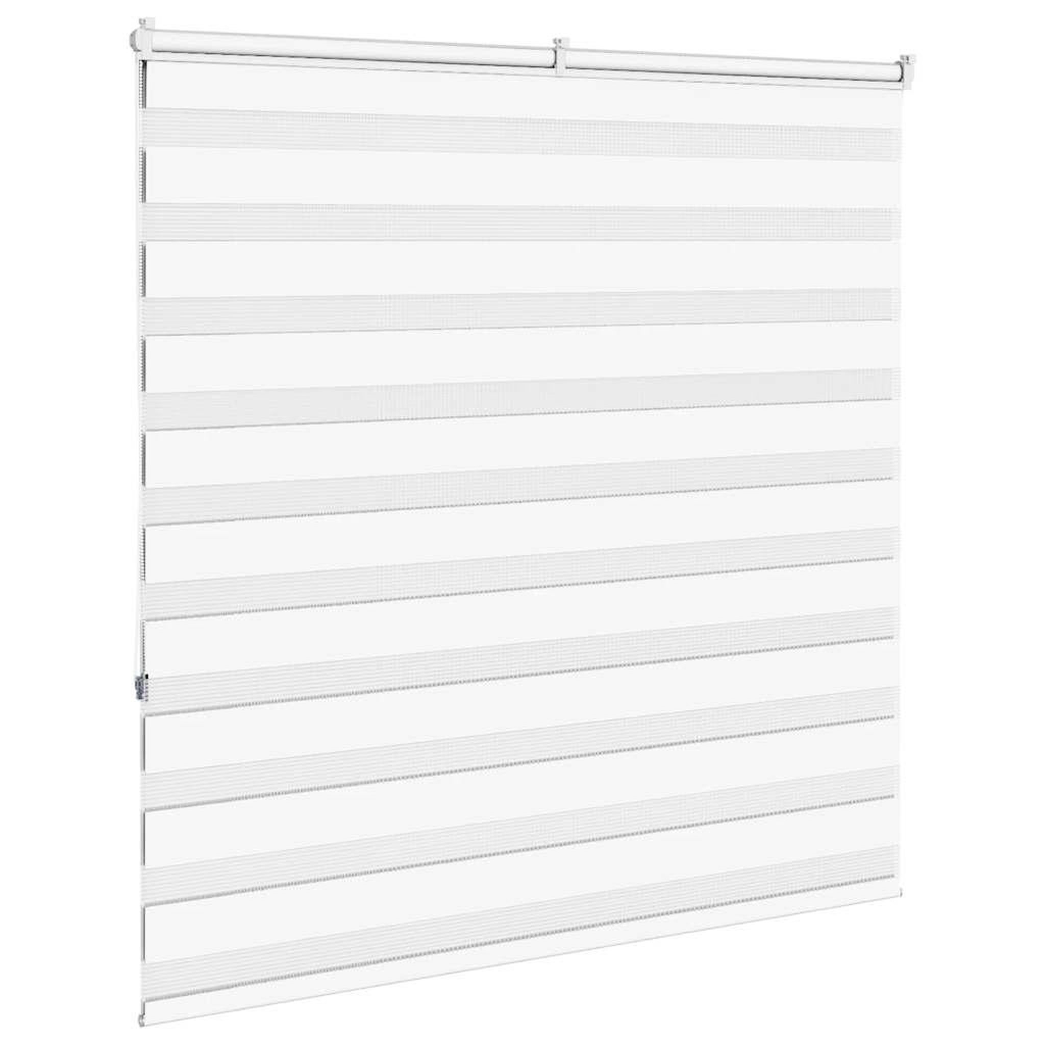 Voir la diapositive 4 : VIDAXL Store zebre blanc 140x150 cm largeur du tissu 135,9cm polyester
