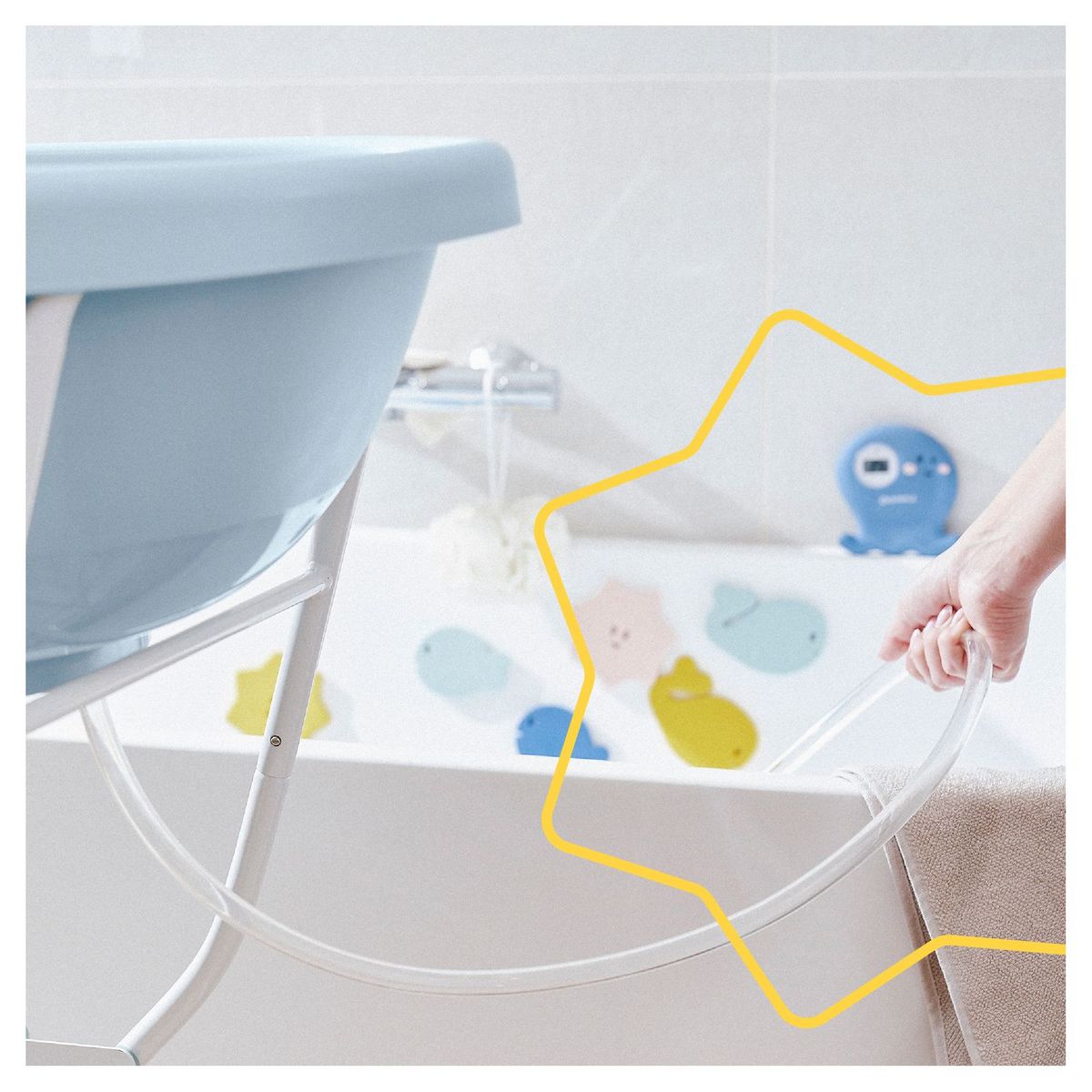 BADABULLE Pieds de baignoire et tuyau de vidange  