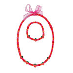 SOUZA Set Collier et Bracelet Anje fraise