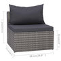 Voir la diapositive 6 : VIDAXL Meuble de jardin 3 pcs avec coussins Gris Resine tressee