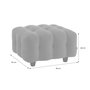 Voir la diapositive 4 : SWEEEK Pouf. module pour canapé. repose-pieds pour canapé 3 places en bouclette texturée terracotta L 69 x P 59 x H 48cm - Leon