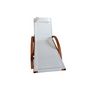 Voir la diapositive 3 : CONCEPT USINE Transat en bois et toile PVC blanc NAARI