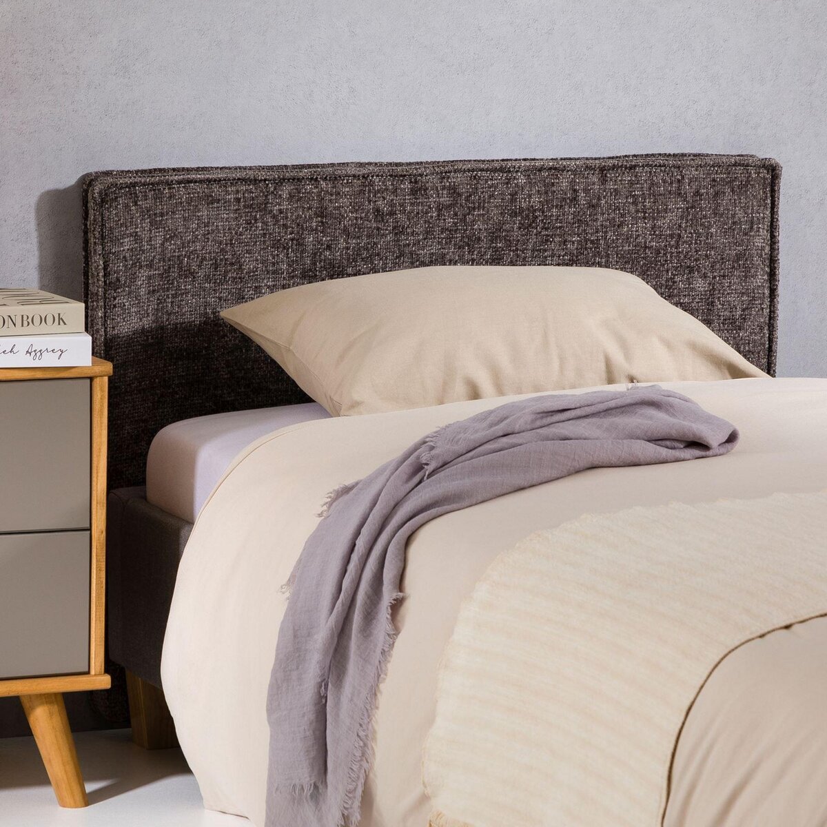 IDIMEX Tête de lit YOLAN 90 sur pieds, en tissu