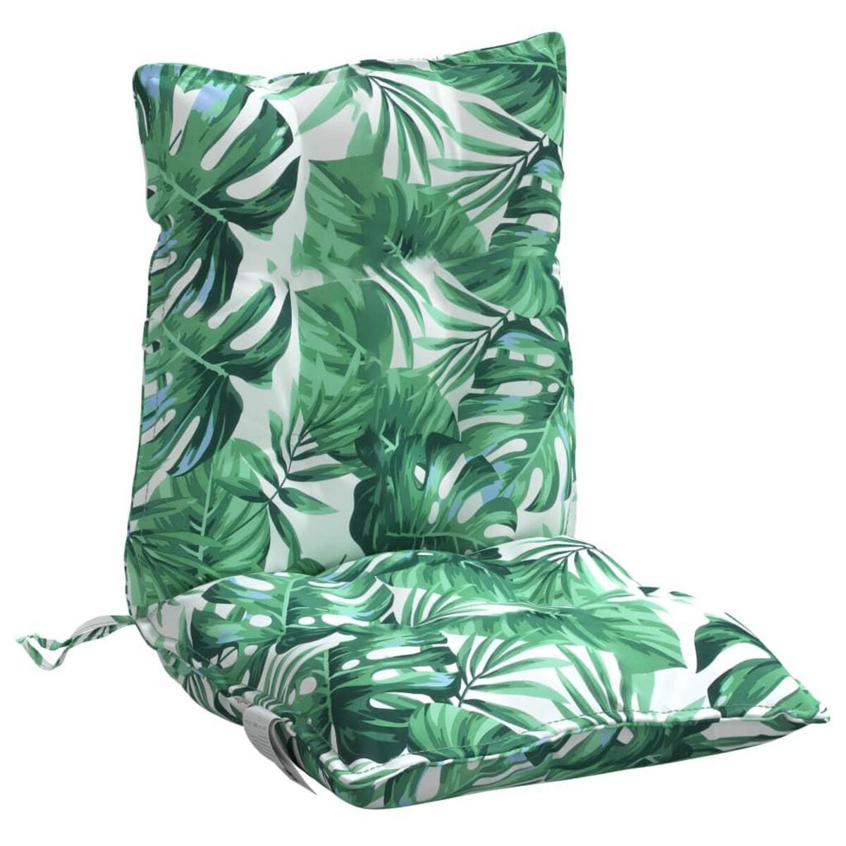 VIDAXL Coussins de chaise a dossier bas lot de 2 modele de feuille