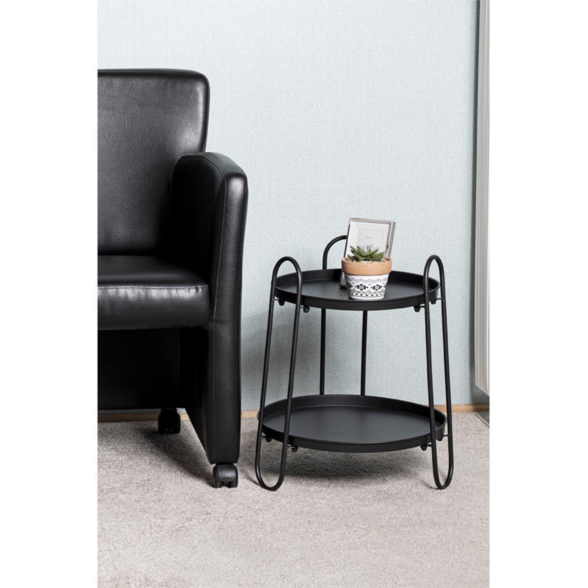 Voir la diapositive 3 : Paris Prix Table d'appoint design  amita  50cm noir laqué